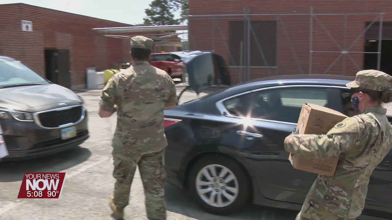Food distribution event held at Shawnee Middle School